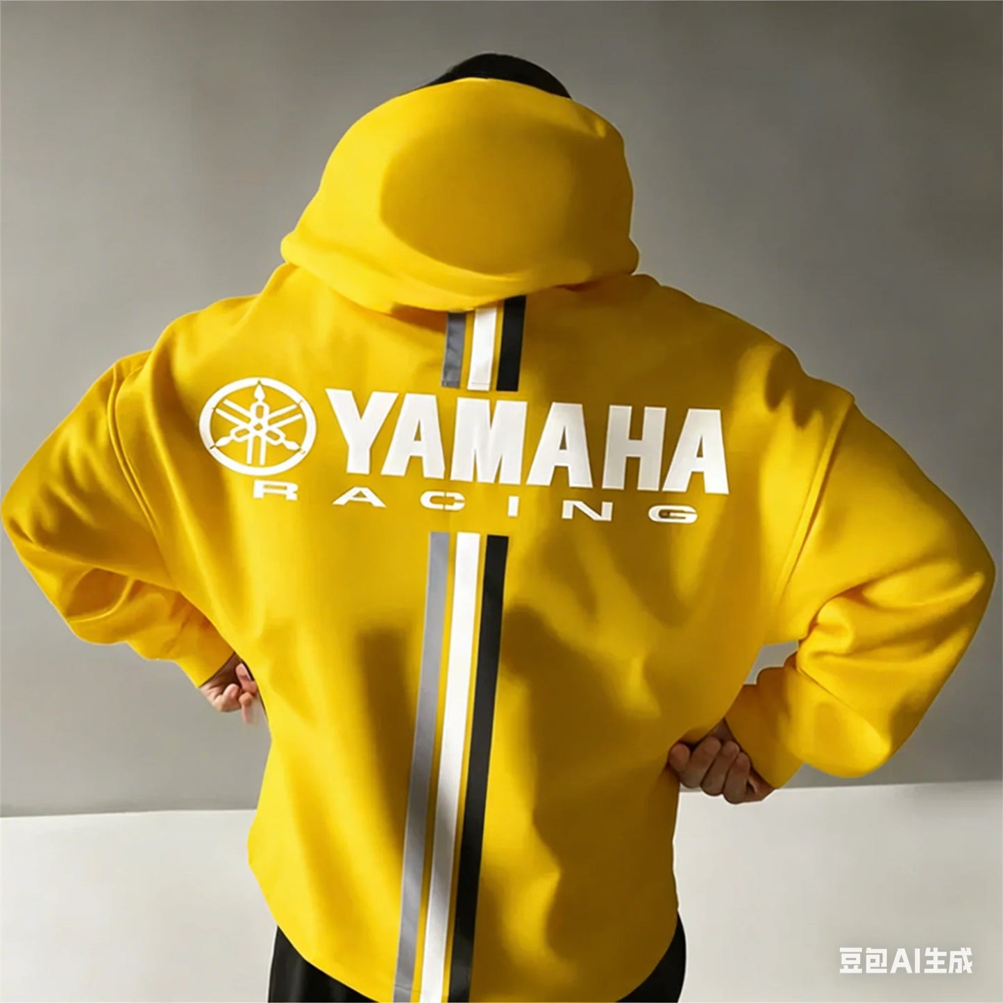Motorcycle Racing Hoodie – Oversized Cotton Sweatshirt