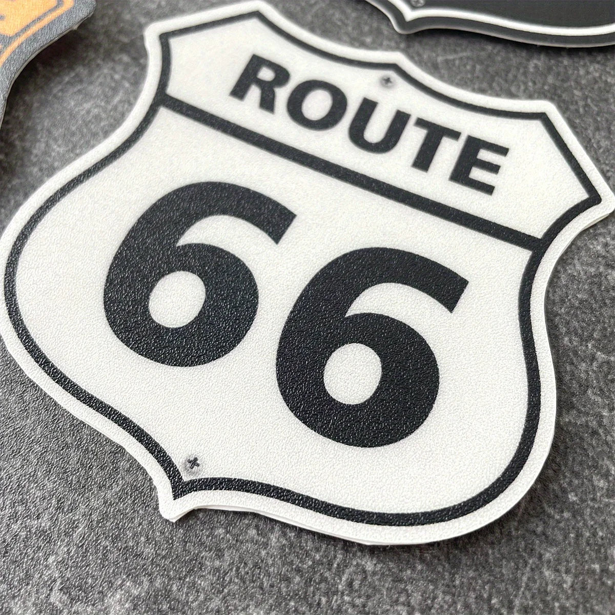Route 66 Frosted Motorcycle Sticker – Waterproof UV-Resistant Decal