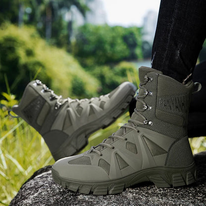 Men's High-Top Off-Road Motorcycle Boots – Windproof Riding & Hiking