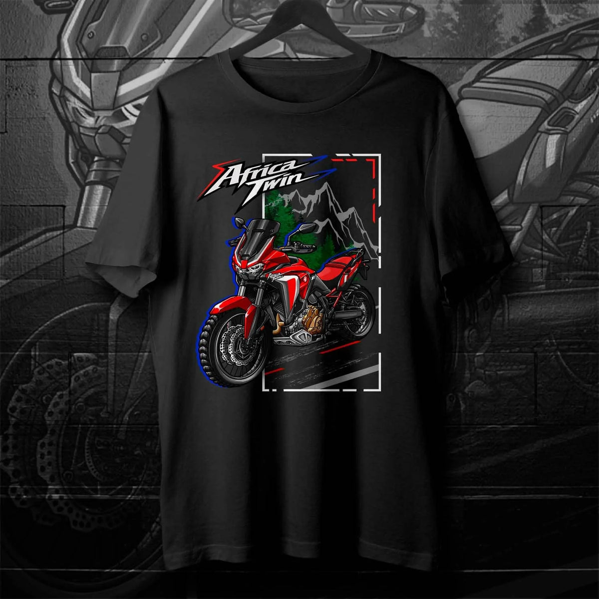 Men's Motorcycle Graphic Cotton Crew Neck T-Shirt