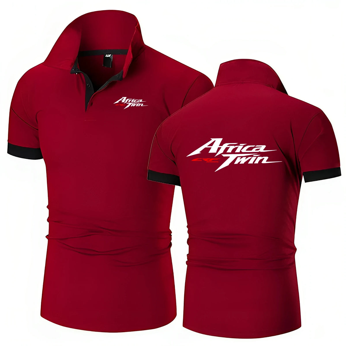 Men's Motorcycle Graphic Short Sleeve Polo Shirt
