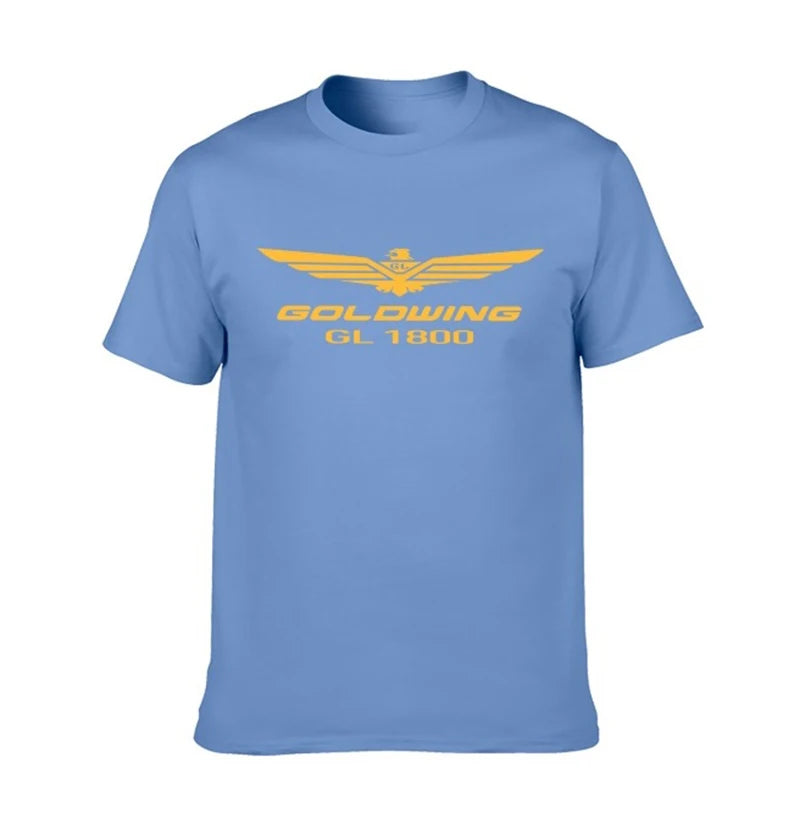 Goldwing GL1800 Motorcycle Graphic T-Shirt — 12 Colors, Men's Cotton Tee