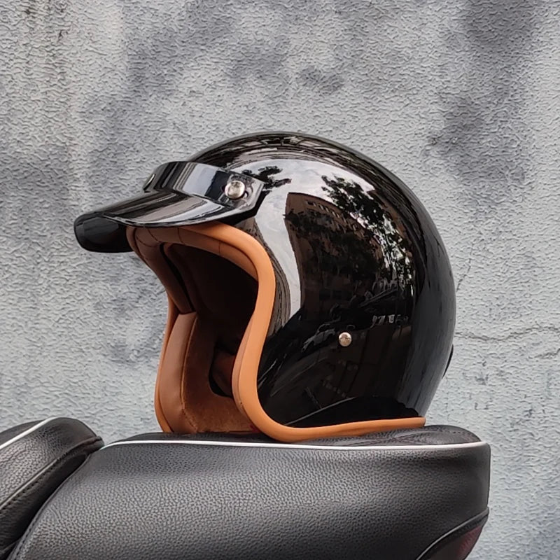 Retro 3/4 Open Face Motorcycle Helmet – DOT Certified | Unisex