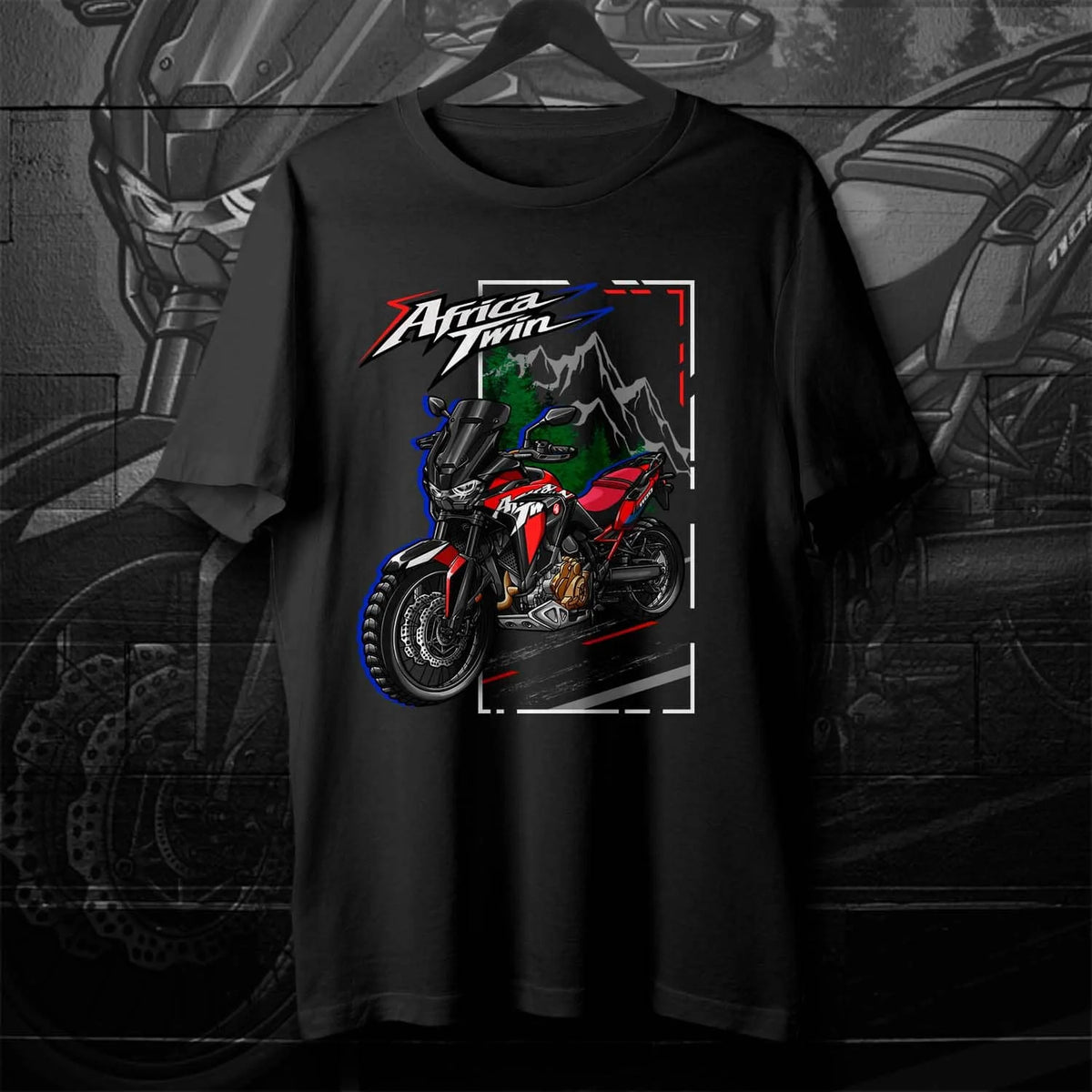 Men's Motorcycle Graphic Cotton Crew Neck T-Shirt