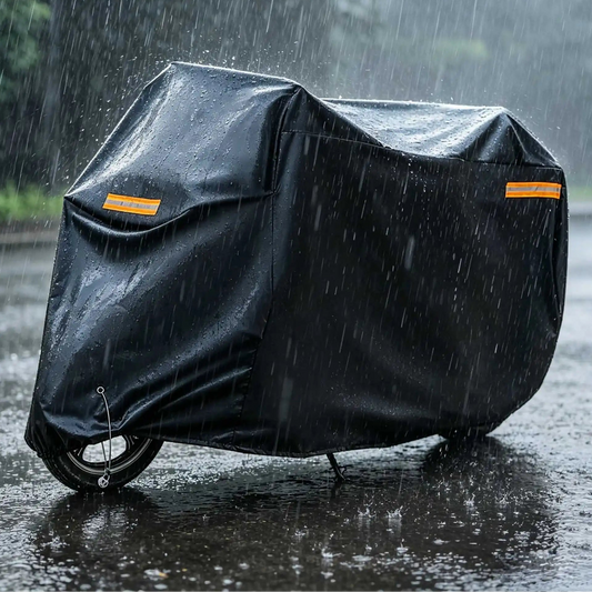 Premium Motorcycle Cover – Reflective Aluminum Foil + Oxford