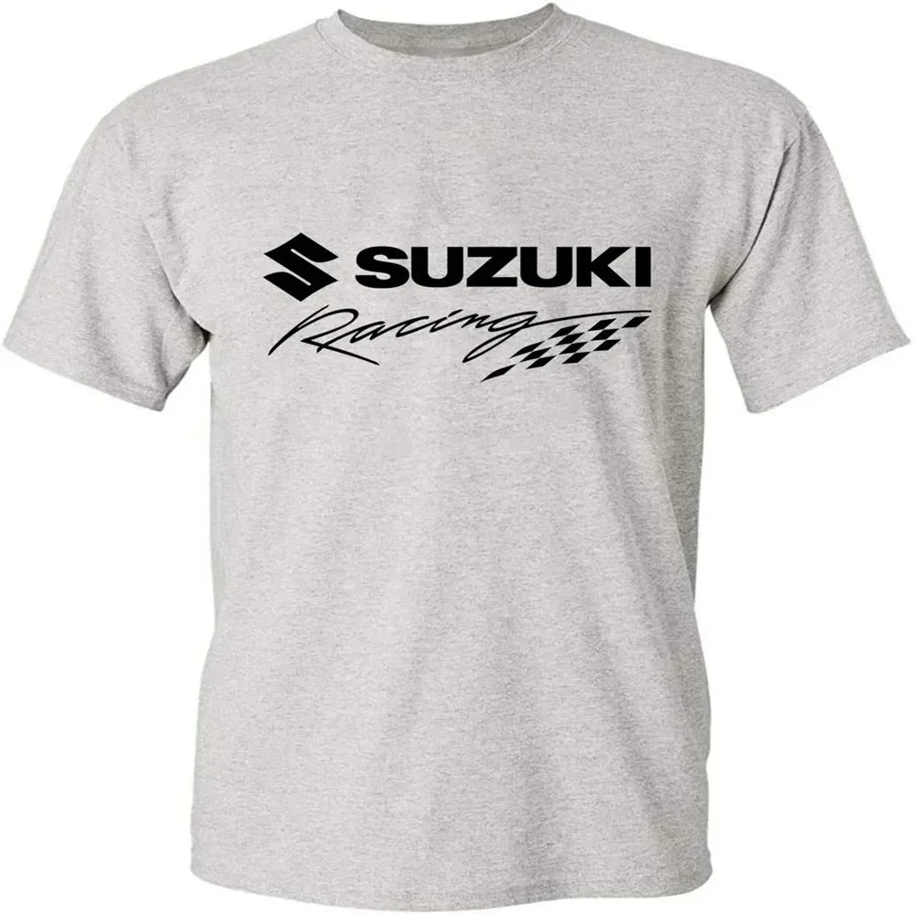 Motorcycle Racing Print T-Shirt | Men's 100% Cotton Moto Tee