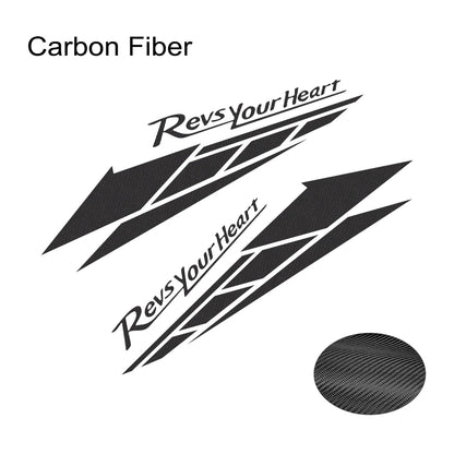 Motorcycle Heartbeat Decal Sticker – Waterproof Outdoor Vinyl 2-Pack