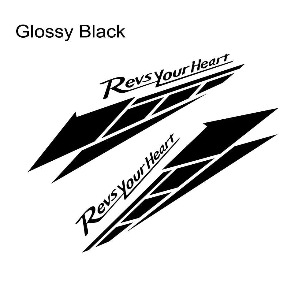Motorcycle Heartbeat Decal Sticker – Waterproof Outdoor Vinyl 2-Pack