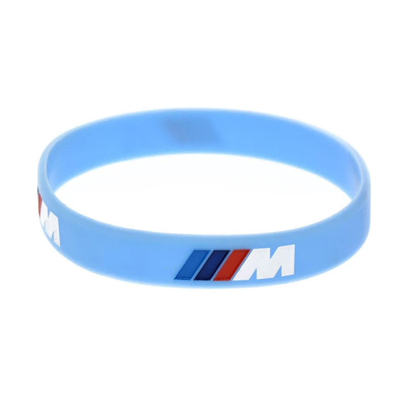 M Power Silicone Rubber Wristband – Flexible Sports Bracelet