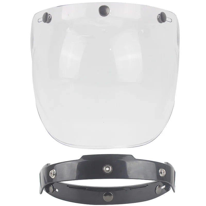 Visera de burbuja para casco retro de motocicleta – 12 colores