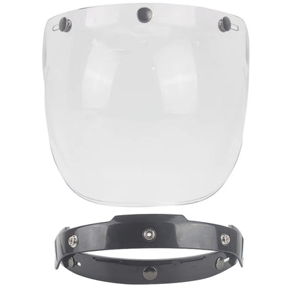 Visera de burbuja para casco retro de motocicleta – 12 colores