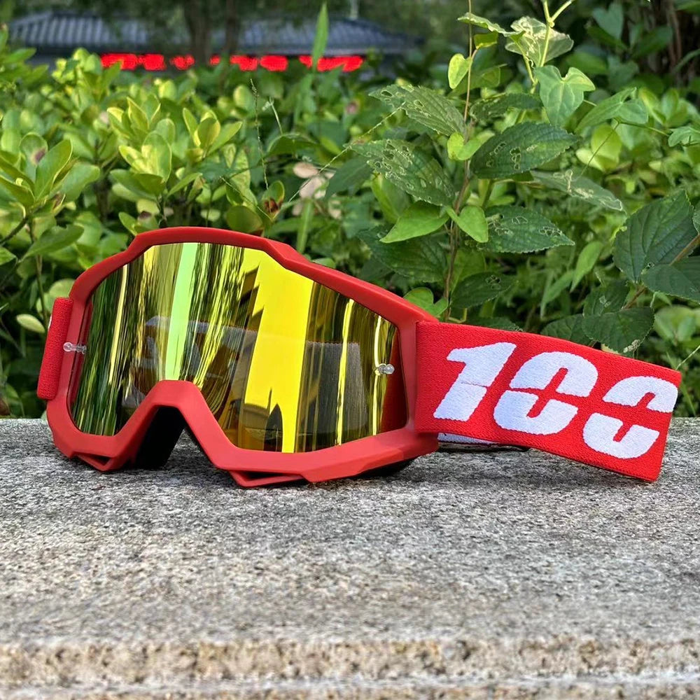 Motocross Racing Goggles – Wide View Mirrored Lens Off-Road Eyewear