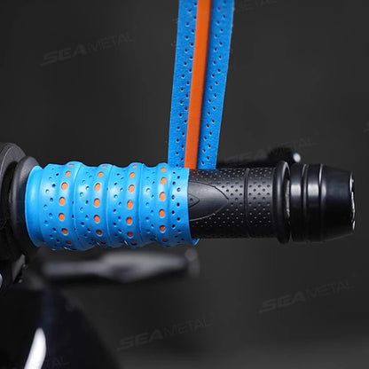 Nastro avvolgimanubrio in PU – Nastro bicolore antivibrazione per manubrio da moto e bici da corsa