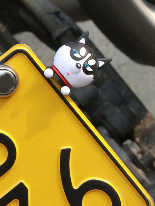 3D Rubber Pet Dashboard Ornament – Cute Animal Decoration for Motorcycle & Car