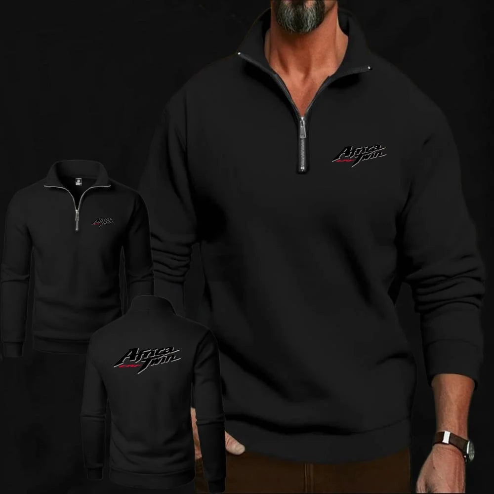 Men's Fleece Stand Collar Pullover Sweatshirt