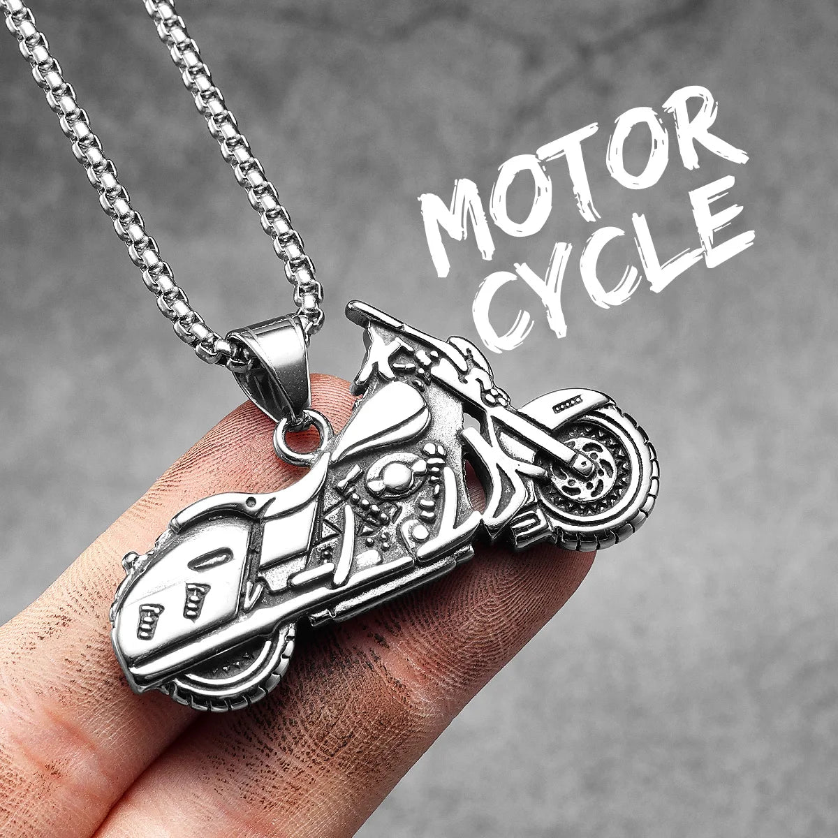 Motorcycle Series Stainless Steel Pendant Necklace – 10 Designs