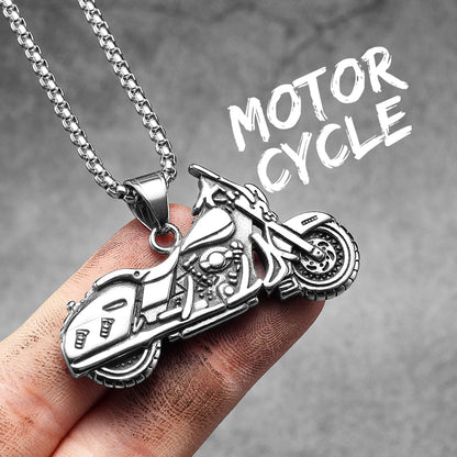 Motorcycle Series Stainless Steel Pendant Necklace – 10 Designs