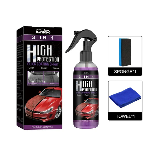 Spray de revêtement céramique pour moto – Protection rapide et réparation des rayures, 100 ml