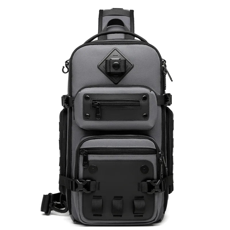 Borsa tattica a tracolla e da petto — Impermeabile, ricarica USB, 5 colori
