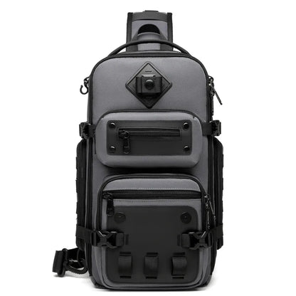Borsa tattica a tracolla e da petto — Impermeabile, ricarica USB, 5 colori