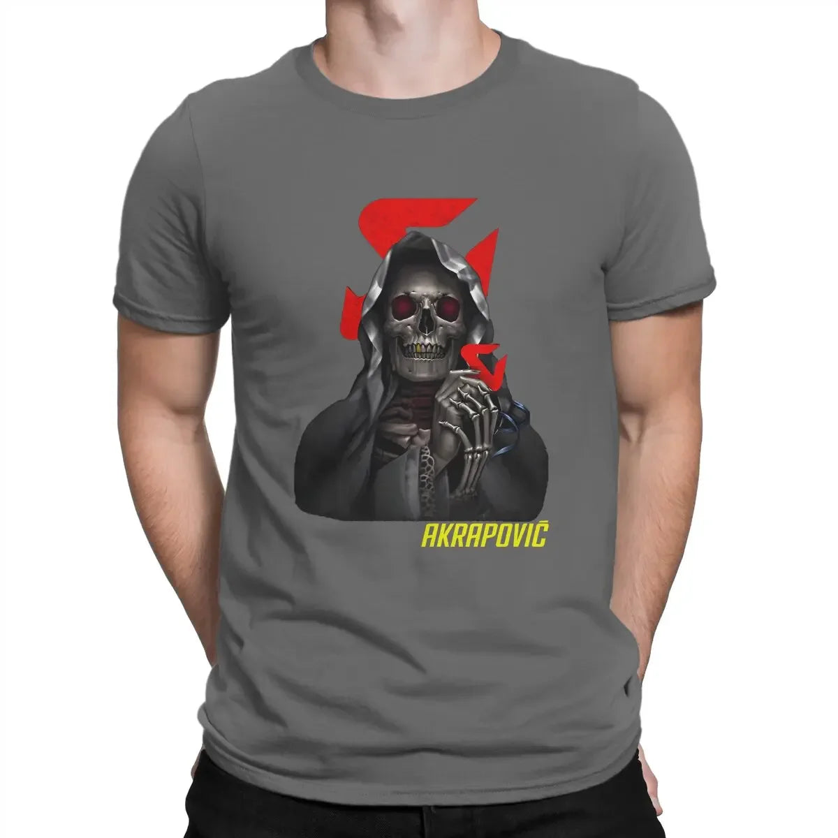 Men's Dark Reaper Skull Graphic T-Shirt – Pure Cotton Moto Enthusiast Tee