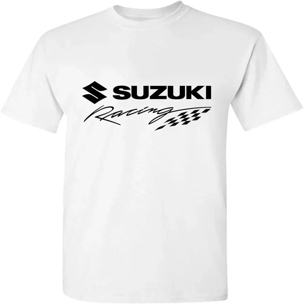 Motorcycle Racing Print T-Shirt | Men's 100% Cotton Moto Tee
