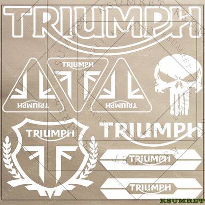 Motorcycle Decal Sticker Set – Reflective PVC Tank & Helmet Stickers