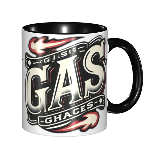 GAS Motorcycle Mug – Ceramic Coffee Cup Gift for Riders