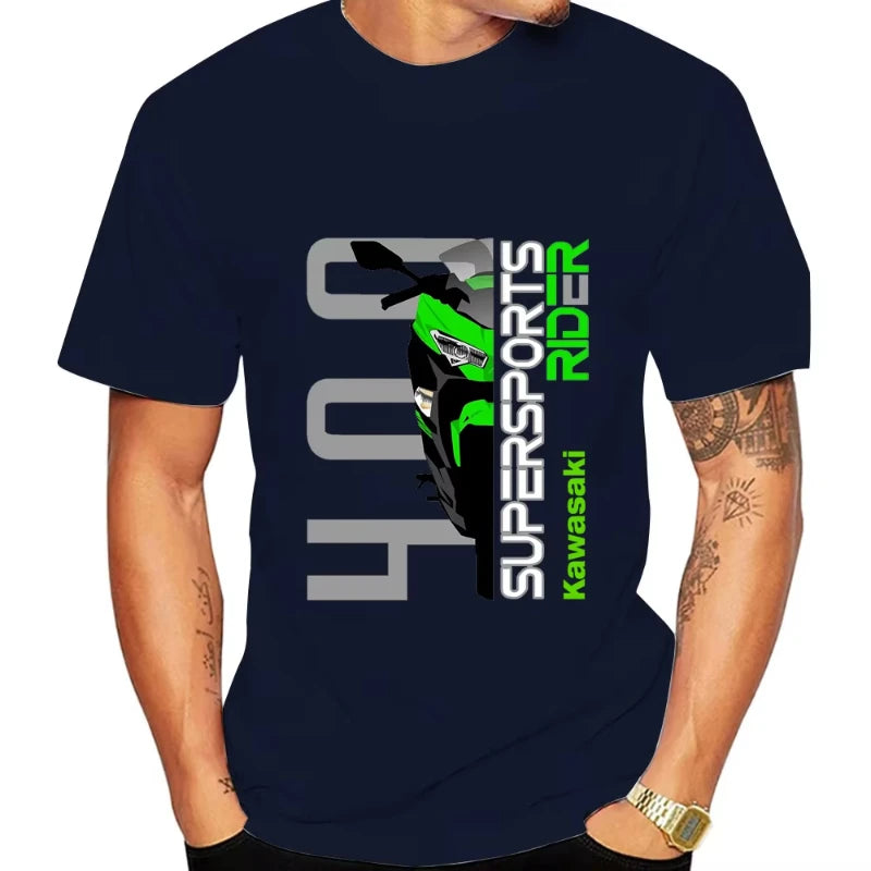 Motorcycle Graphic Cotton T-Shirt – Unisex Street Style