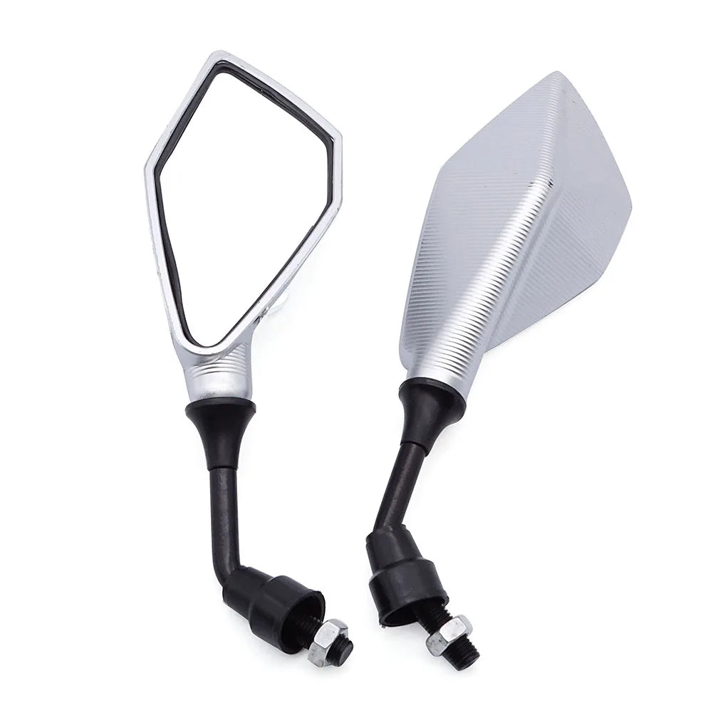 Wide-Angle Adjustable Rearview Mirrors – 10mm ABS Universal Motorcycle Bicycle (Pair)