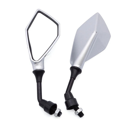 Wide-Angle Adjustable Rearview Mirrors – 10mm ABS Universal Motorcycle Bicycle (Pair)