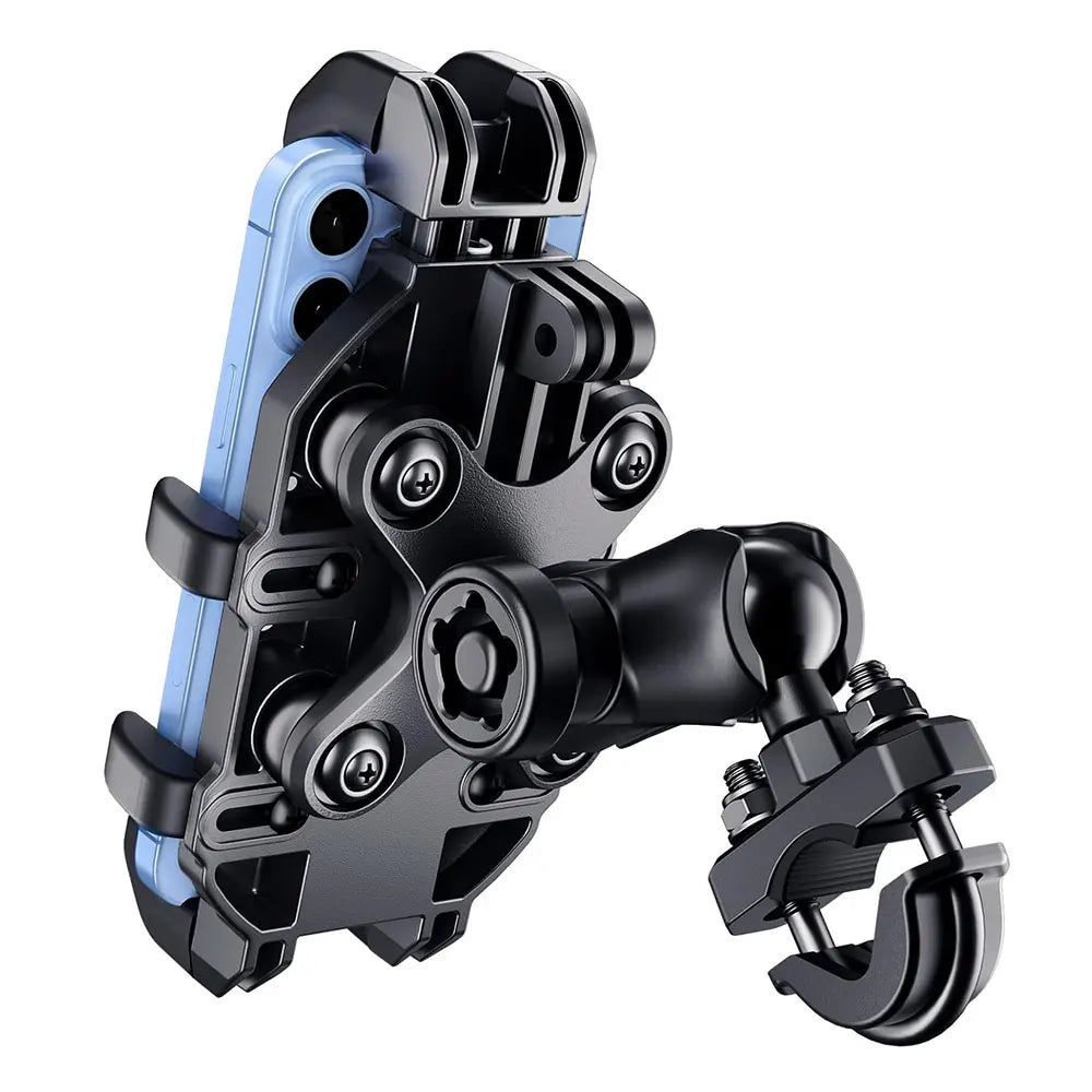 Motorcycle Phone Holder – Anti-Shake Navigation Bracket (Handlebar & Mirror Mount)