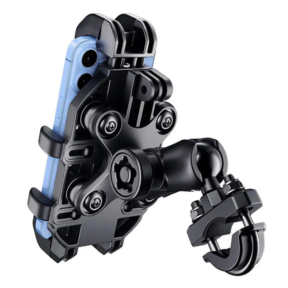 Motorcycle Phone Holder – Anti-Shake Navigation Bracket (Handlebar & Mirror Mount)