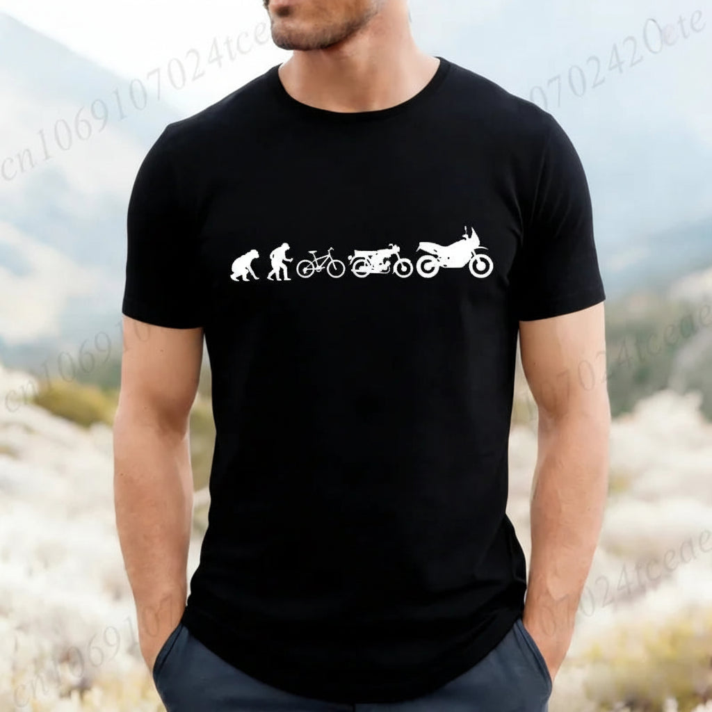 Motorcycle Motocross Graphic T-Shirt – Retro Short Sleeve Tee