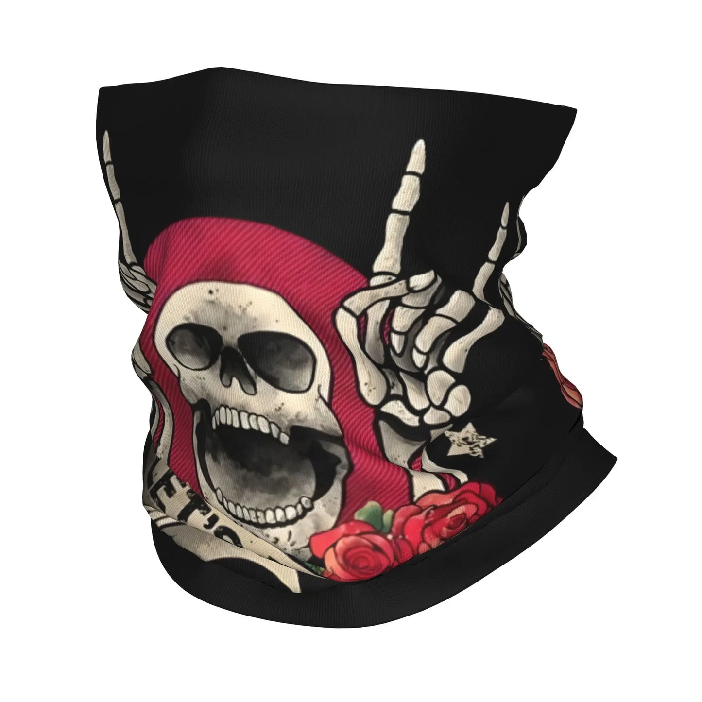 Rock & Skull Graphic Tube Bandana Neck Gaiter – Unisex Face Cover & Balaclava | 24 Designs