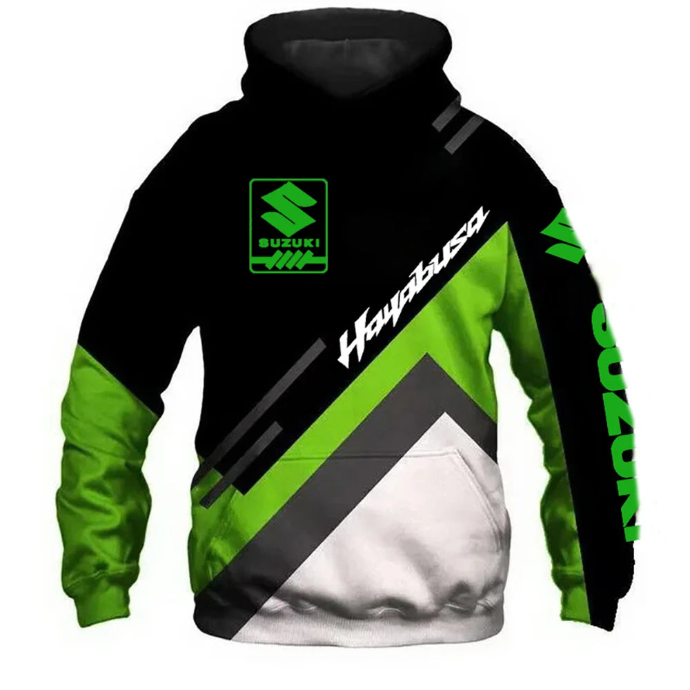 Men's Motorcycle 3D Graphic Hoodie | Skull Rider Pullover Sweatshirt