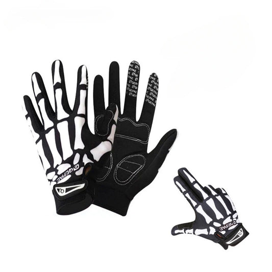 Skull Ghost Full-Finger Motorcycle Riding Gloves