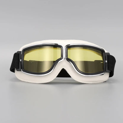 Retro Leather Motorcycle Goggles – Vintage Windproof Riding Glasses