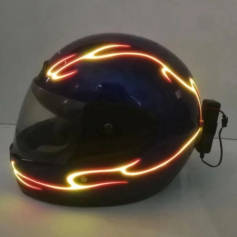 LED-Lichtstreifen für Motorradhelme – wasserdichtes blinkendes Warnlicht