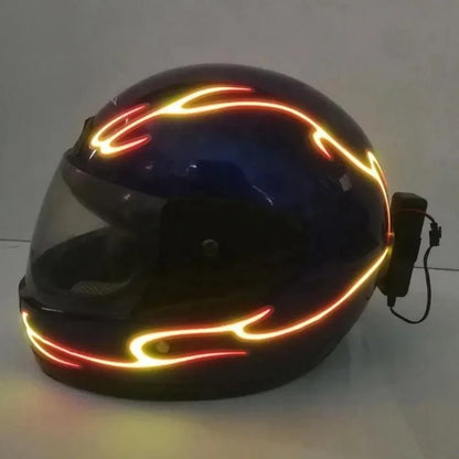 LED-Lichtstreifen für Motorradhelme – wasserdichtes blinkendes Warnlicht