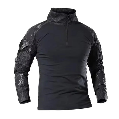 Men's Tactical Long Sleeve Hiking Shirt – Breathable Outdoor Camouflage Top