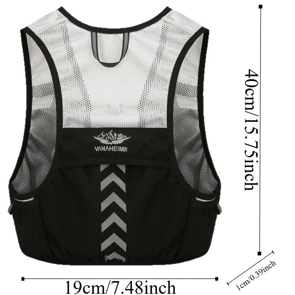Reflective Vest Bag – High-Visibility Night Running & Cycling | Breathable Mesh