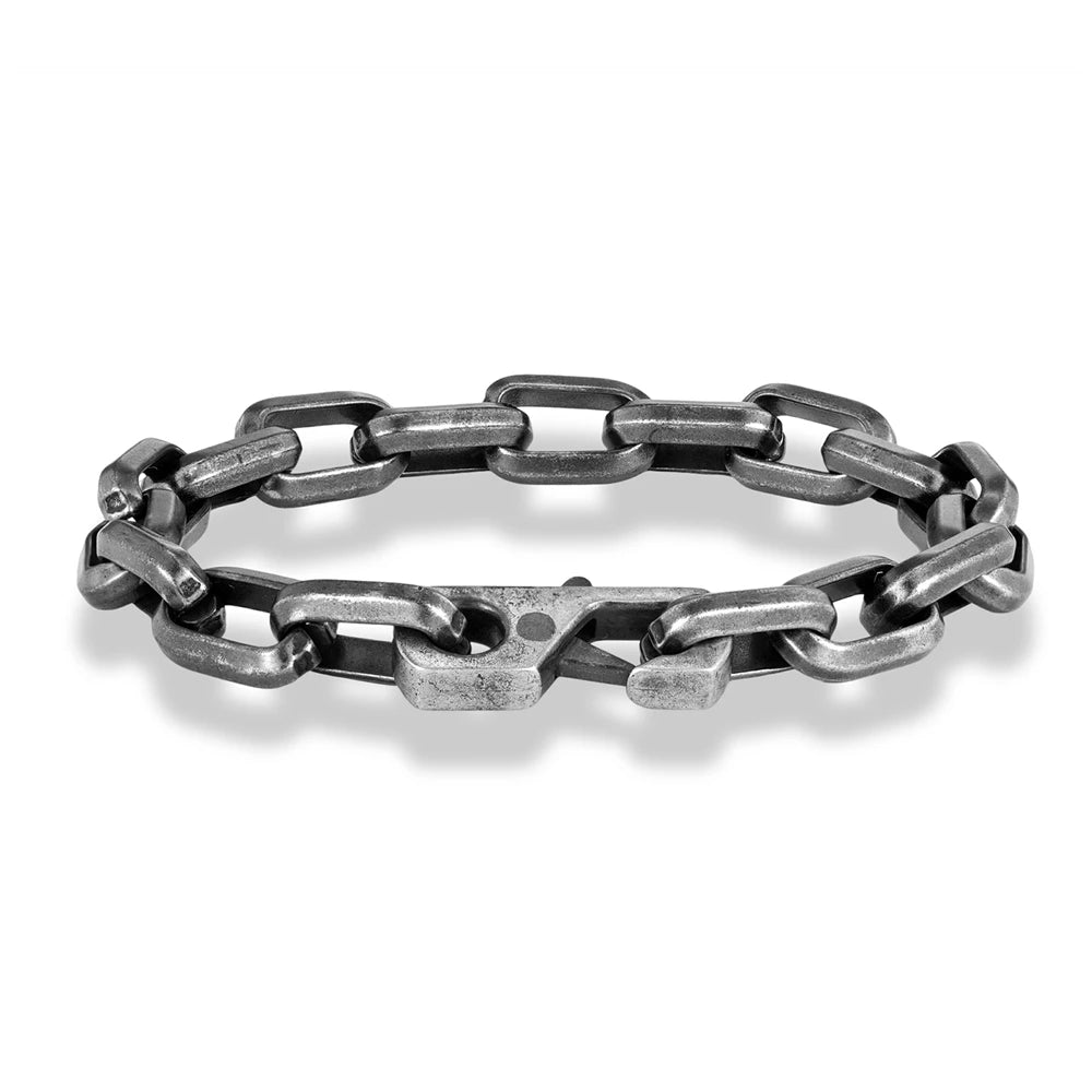 Vintage Black Chain Link Bracelet for Men – Punk Stainless Steel