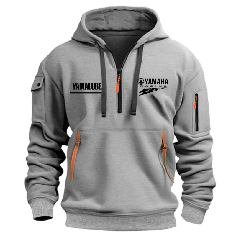 Motorsport Racing Hoodie – Multi-Pocket Half-Zip Moto Sweatshirt