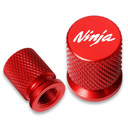 CNC Aluminum Motorcycle Tire Valve Stem Caps – Ninja Logo | 2PCS