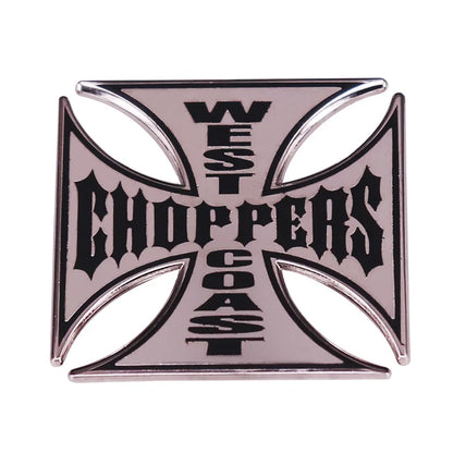 Vintage Motorcycle Club Brooch Pin — Heavy Metal Badge