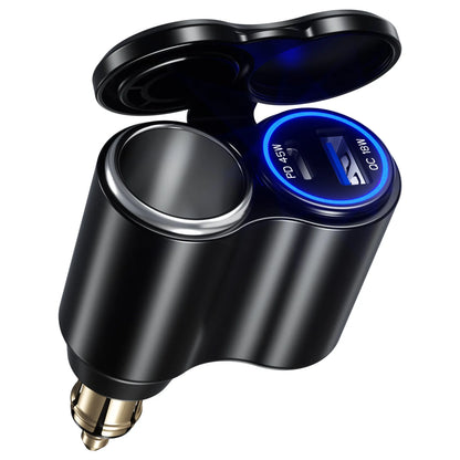 Motorcycle DIN Hella Plug USB-C Charger Adapter – 45W PD + 18W QC 3.0