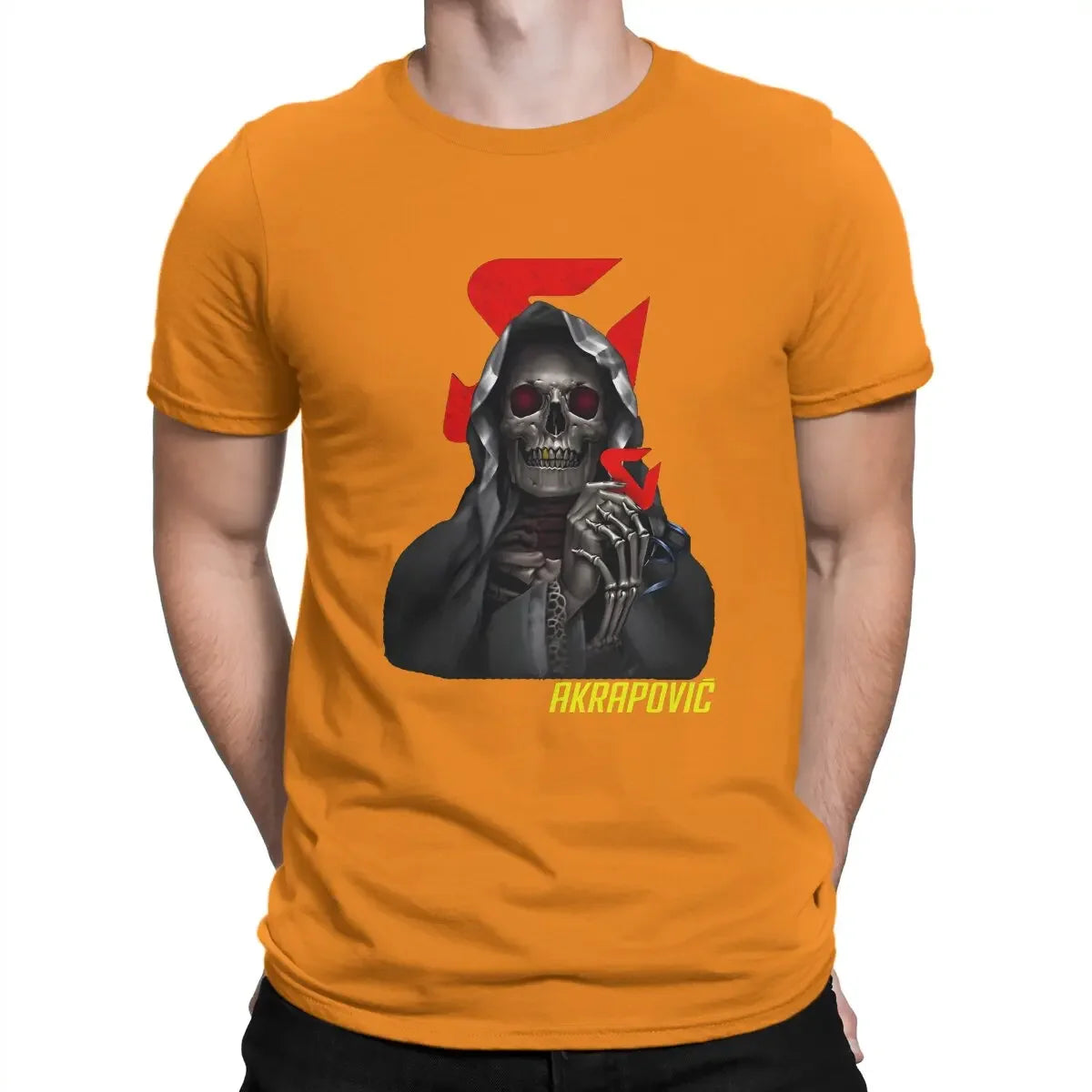 Men's Dark Reaper Skull Graphic T-Shirt – Pure Cotton Moto Enthusiast Tee