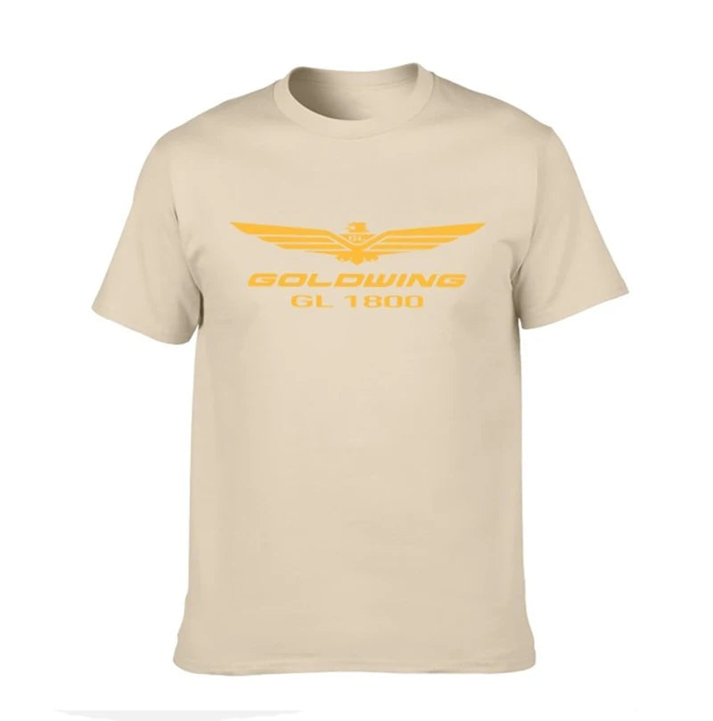 Goldwing GL1800 Motorcycle Graphic T-Shirt — 12 Colors, Men's Cotton Tee