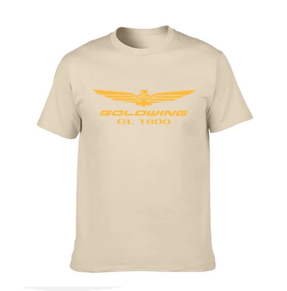 Goldwing GL1800 Motorcycle Graphic T-Shirt — 12 Colors, Men's Cotton Tee